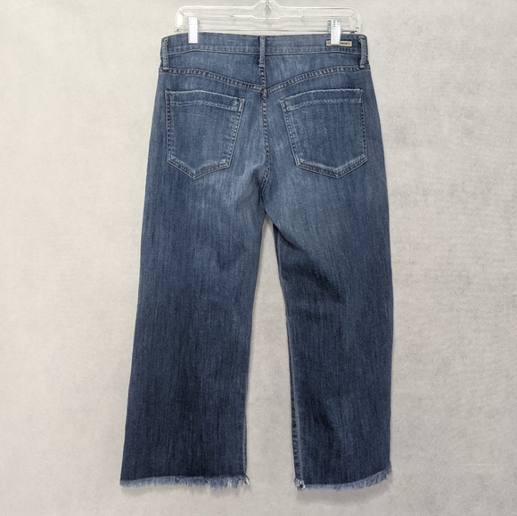 Fusion Billow Pocket Loose Fit Y2K Wide Leg Crop Jeans - Picture 3 of 4